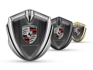 Porsche 3d Emblema Insignia Diseño Pro Acero Inoxidable 3D